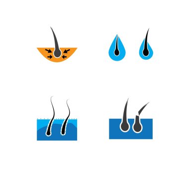 saç simgesi Vektör İllüstrasyon tasarım Logo