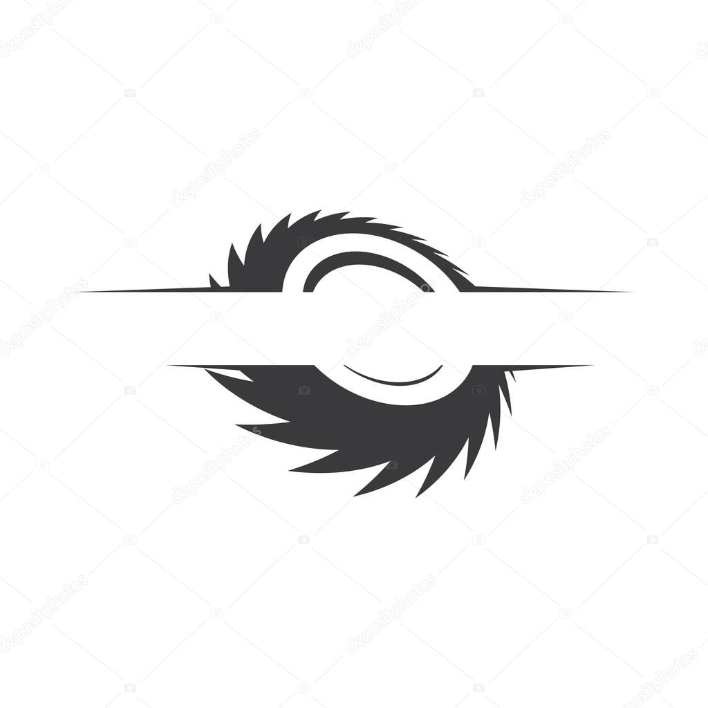 Industrial saw vector illustration icon design template