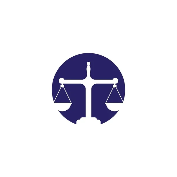 Droit de la justice Modèle de logo — Image vectorielle