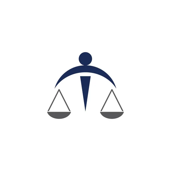 Droit de la justice Modèle de logo — Image vectorielle