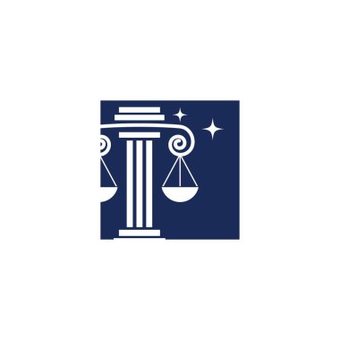 adalet hukuku Logo Şablonu