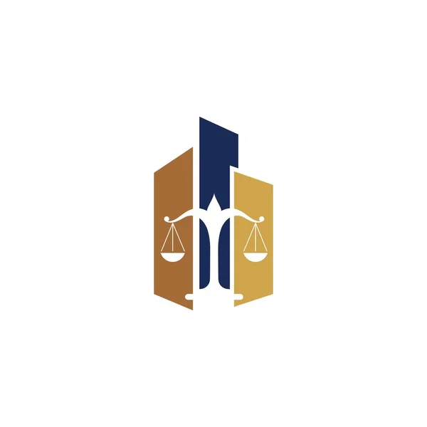 Закон правосудия Логотип шаблона — стоковый вектор