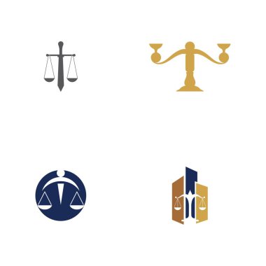 adalet hukuku Logo Şablonu