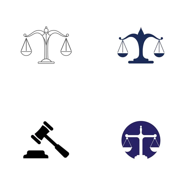 Justitie recht logo sjabloon — Stockvector
