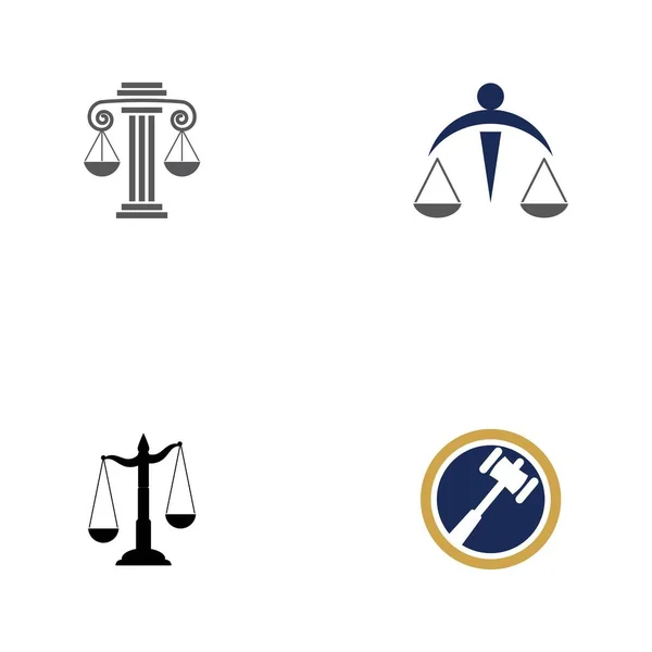 Justiça lei Logo Template — Vetor de Stock