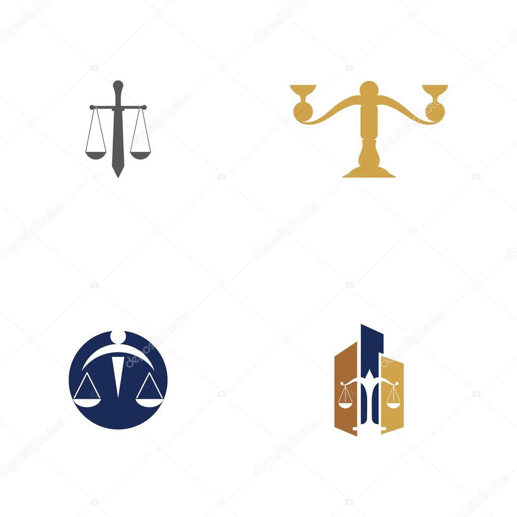 Justice law Logo Template vector illsutration design