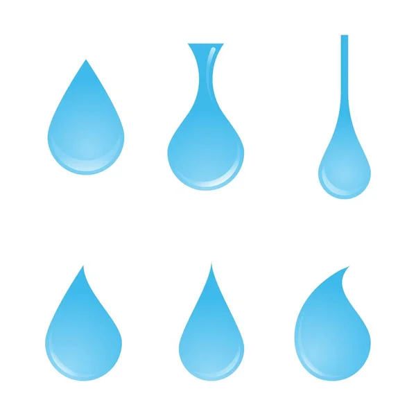 Wassertropfen Logo Template Vektor — Stockvektor