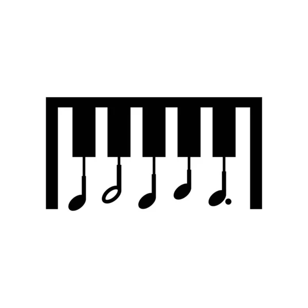 Icône piano vectoriel Illustration design Logo — Image vectorielle