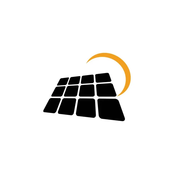 Icono solar Vector Diseño de ilustración Logotipo — Vector de stock