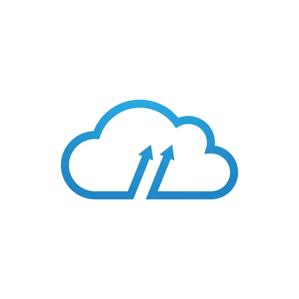 Nube con icono de flecha vector — Archivo Imágenes Vectoriales