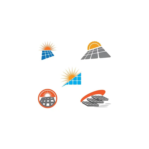Ícone solar Vector Ilustração design Logo — Vetor de Stock