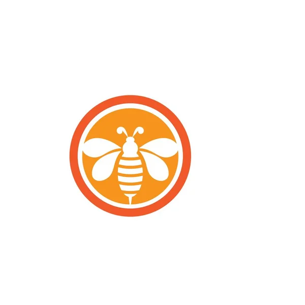 Logo del disegno dell'illustrazione vettoriale dell'icona dell'ape — Vettoriale Stock