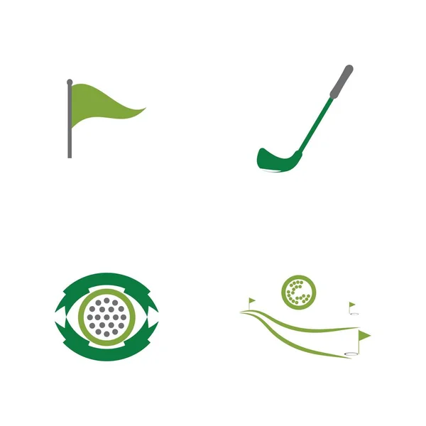 Icono de golf Vector Diseño de ilustración Logotipo — Archivo Imágenes Vectoriales