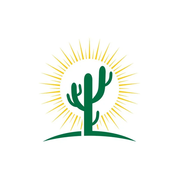 Cactus Icon Plantilla Logo — Archivo Imágenes Vectoriales