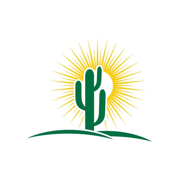 Kaktus ikona Logo Szablon — Wektor stockowy