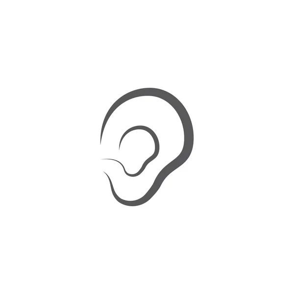 Logo del design dell'illustrazione vettoriale dell'udito — Vettoriale Stock