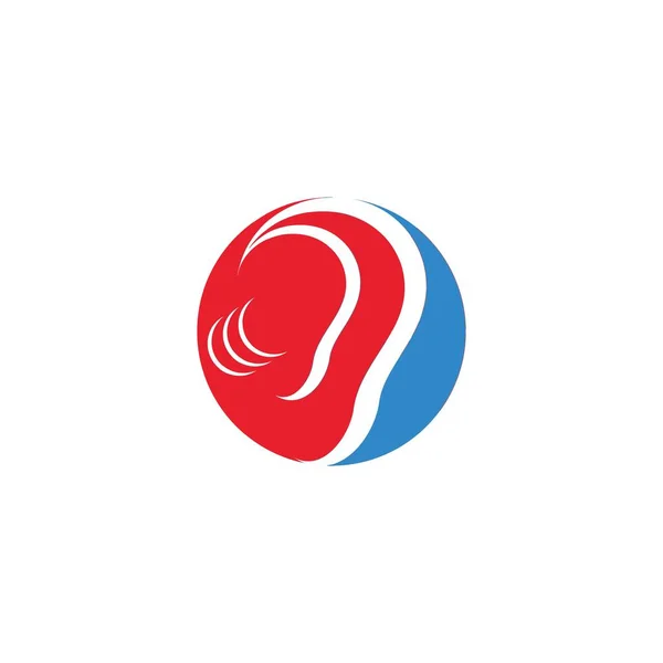 İşitme Vektörü İllüstrasyon Tasarımı Logosu — Stok Vektör