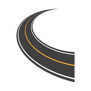 Yol vektör simgesi illüstrasyon tasarımı