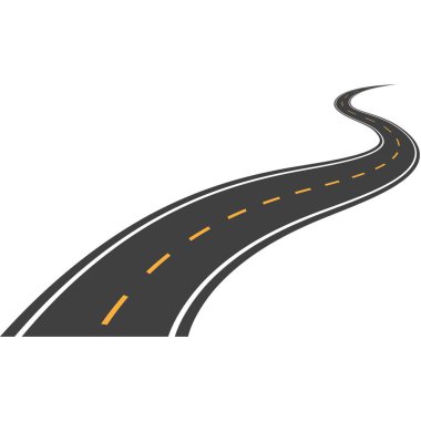 Yol vektör simgesi illüstrasyon tasarımı