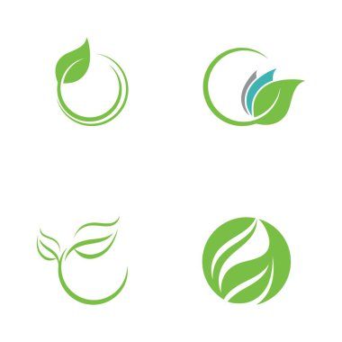 Yeşil Ağaç Yaprağı ekolojisi doğa element tasarımı