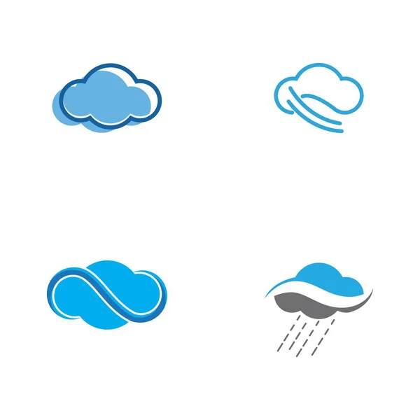 Nube Plantilla Vector Icono Ilustración Diseño — Vector de stock