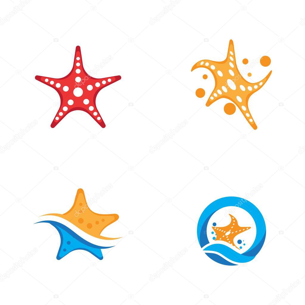 Star sea vector icon illustration design template