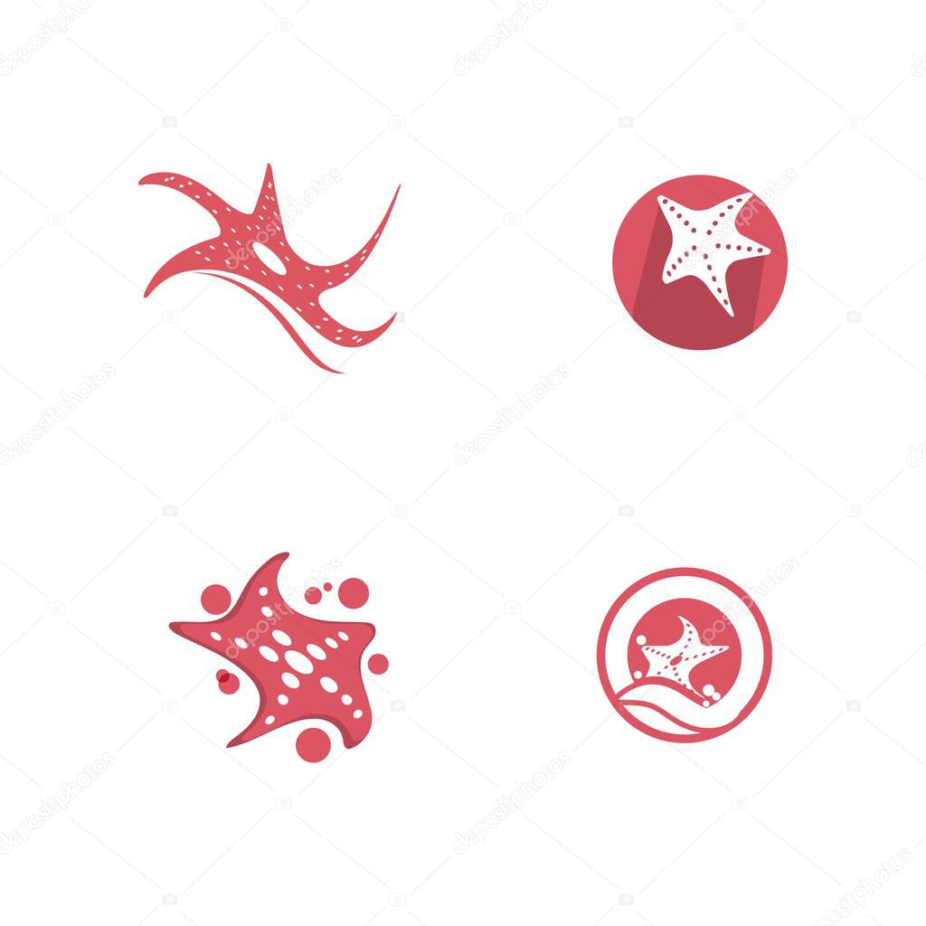 Star sea vector icon illustration design template