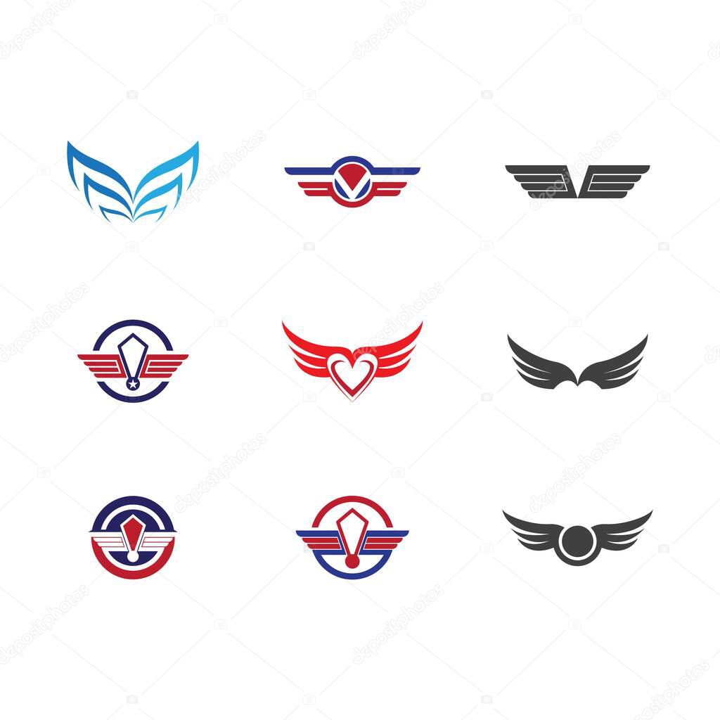 Falcon wing  Logo Template vector illustration design