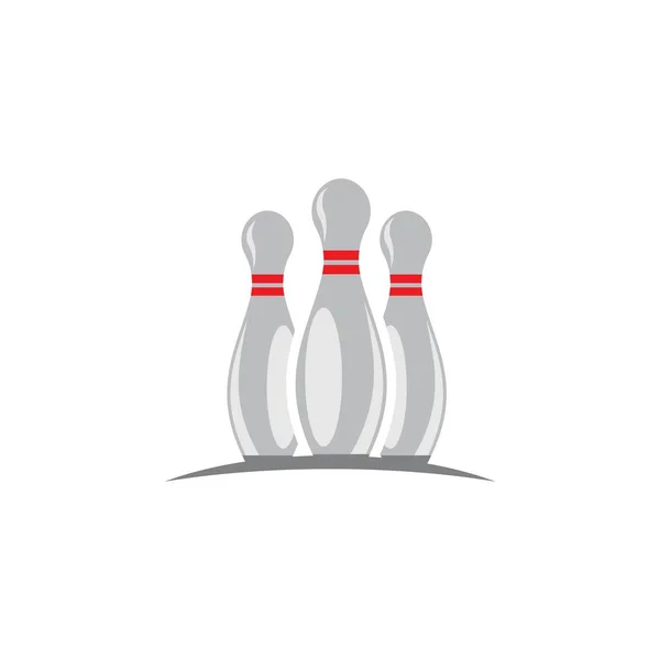 Bowling Pictogram Sjabloon Vector Illustratie Ontwerp — Stockvector