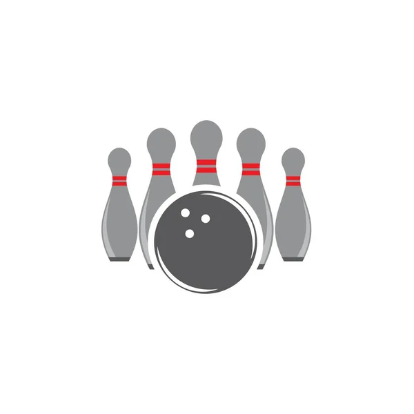 Bowling Symbol Vorlage Vektor Illustration Design — Stockvektor