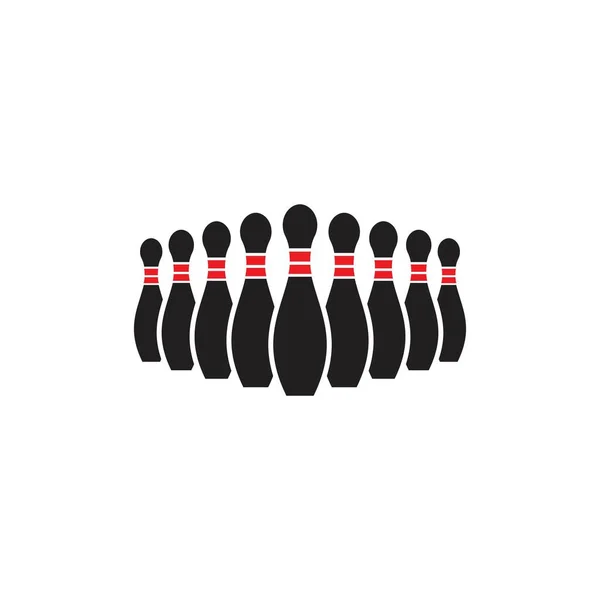 Bowling Symbol Vorlage Vektor Illustration Design — Stockvektor