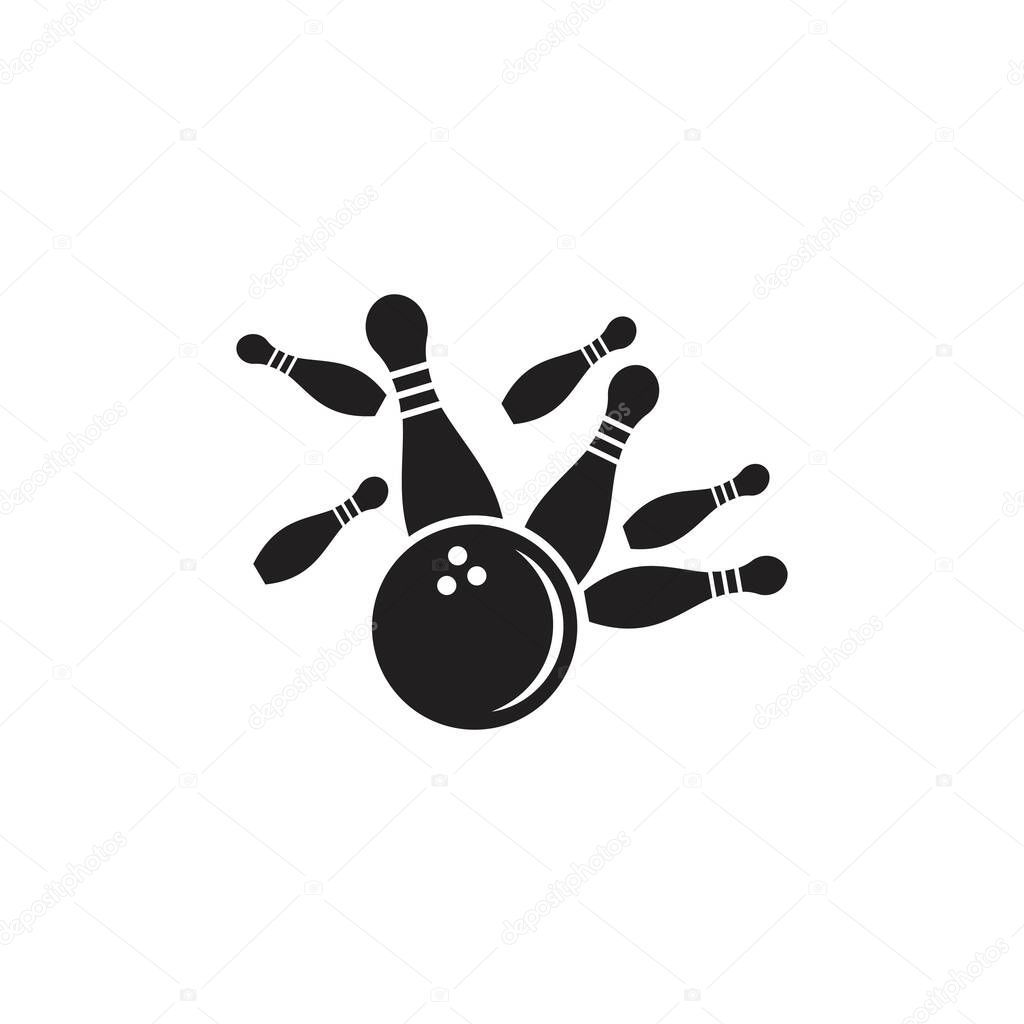 Bowling icon Template vector illustration design