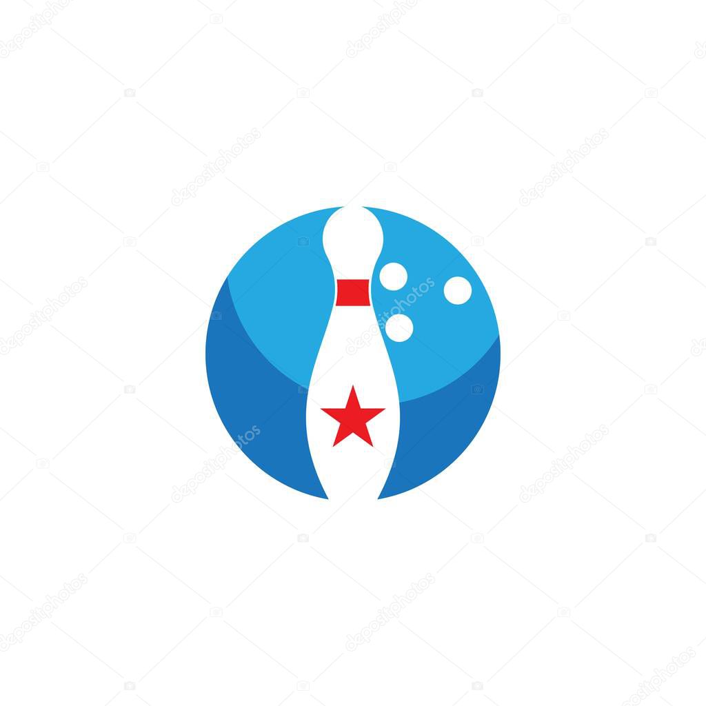 Bowling icon Template vector illustration design
