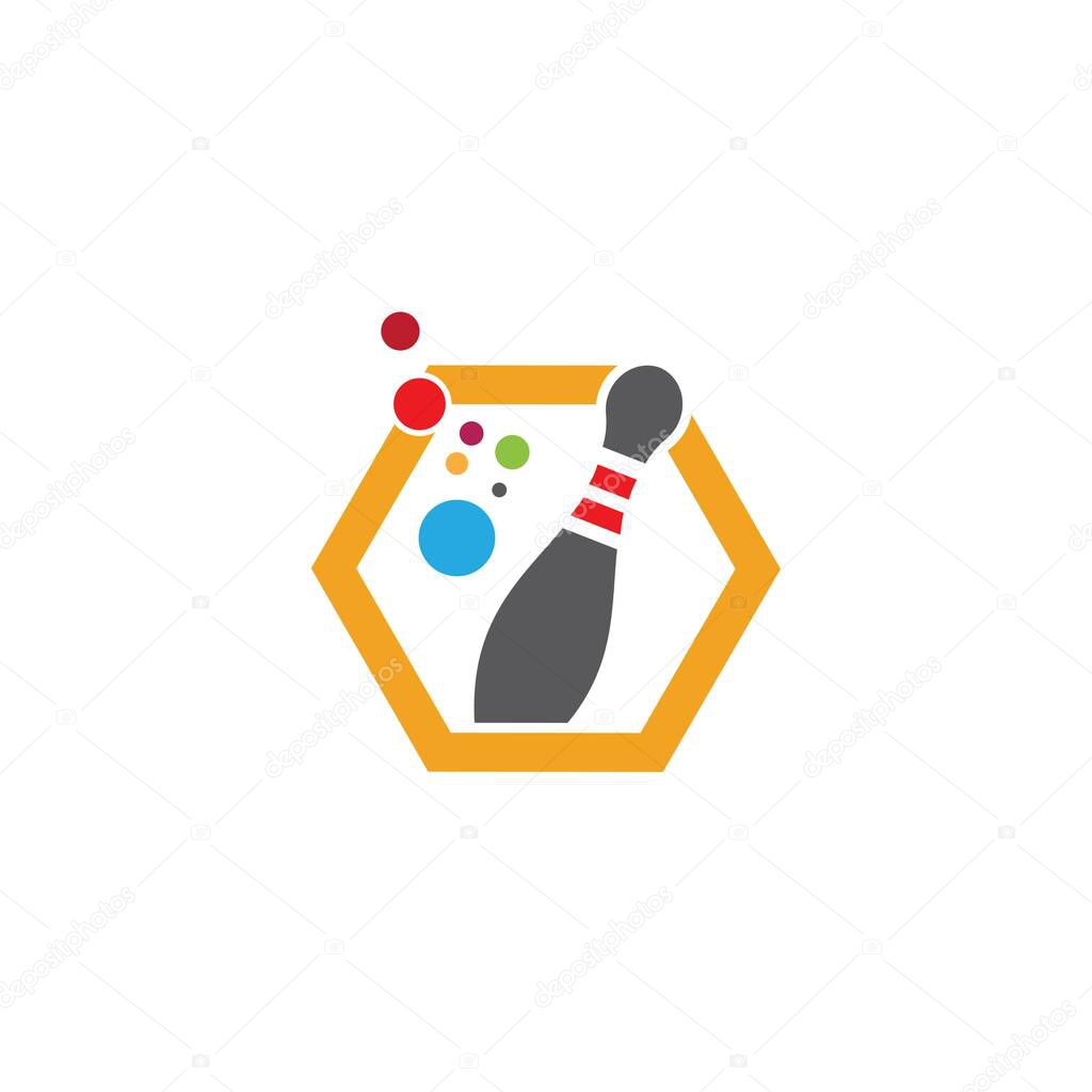 Bowling icon Template vector illustration design