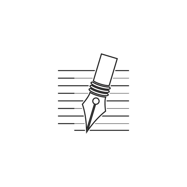 Pen Pictogram Sjabloon Vector Illustratie Ontwerp — Stockvector