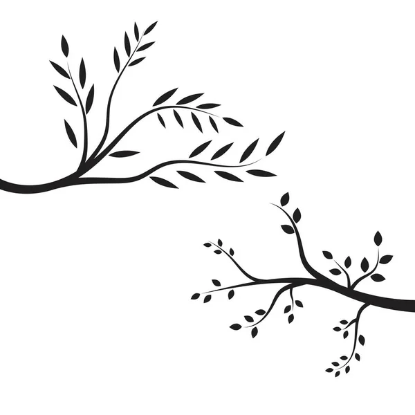 Wzór Projektu Ilustracji Wektora Gałęzi Drzewa — Wektor stockowy