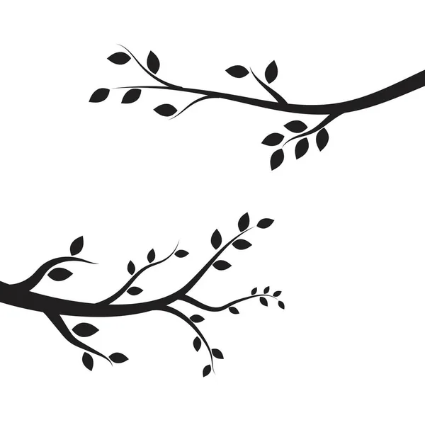 Шаблон Векторной Иллюстрации Ветвей Деревьев — стоковый вектор