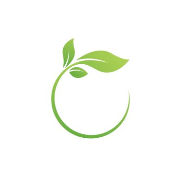 Yeşil Ağaç Yaprağı ekolojisi doğa element tasarımı