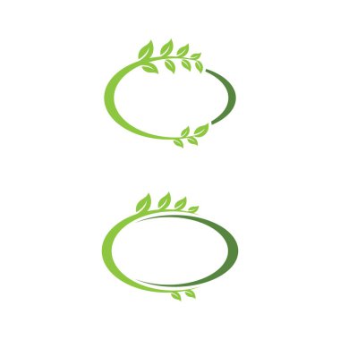 Yeşil Ağaç Yaprağı ekolojisi doğa element tasarımı