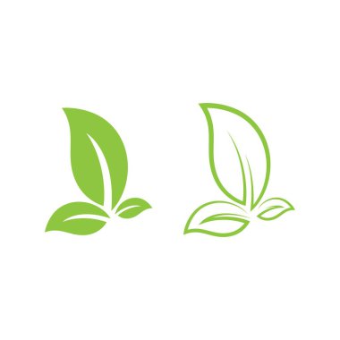 Yeşil Ağaç Yaprağı ekolojisi doğa element tasarımı