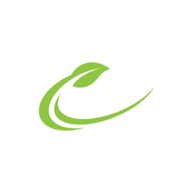 Yeşil Ağaç Yaprağı ekolojisi doğa element tasarımı