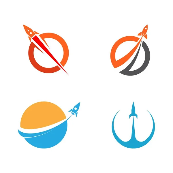Rocket Design Template Vector Icon Illustration — Stock Vector