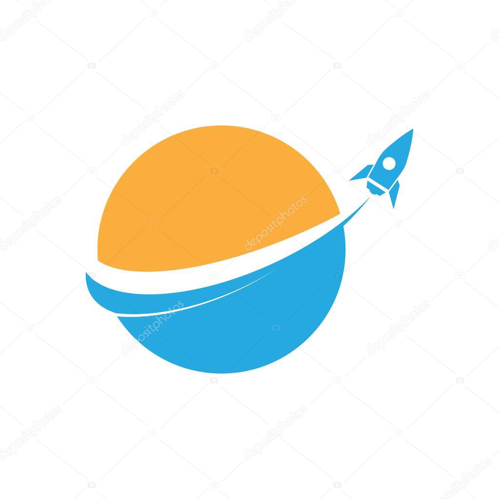 Rocket design Template vector icon illustration