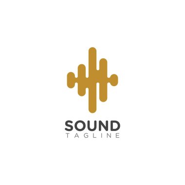 Ses dalgaları vektör çizim şablonu