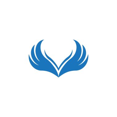 Falcon kanat simgesi vektör illüstrasyon tasarımı