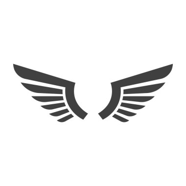 Falcon kanat simgesi vektör illüstrasyon tasarımı