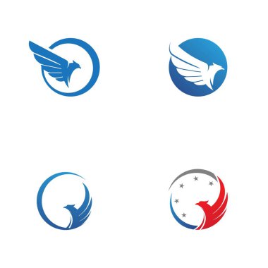 Falcon kanat simgesi vektör illüstrasyon tasarımı