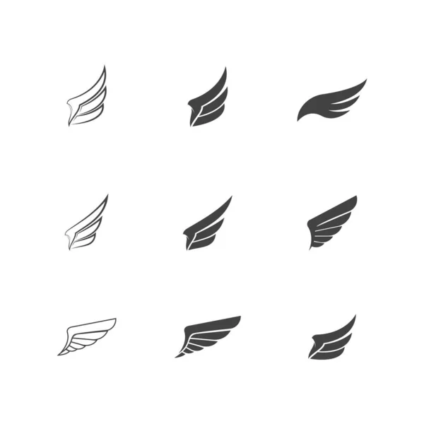 猎鹰翼图标模板矢量图解设计 — 图库矢量图片