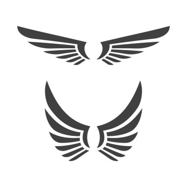 Falcon kanat simgesi vektör illüstrasyon tasarımı