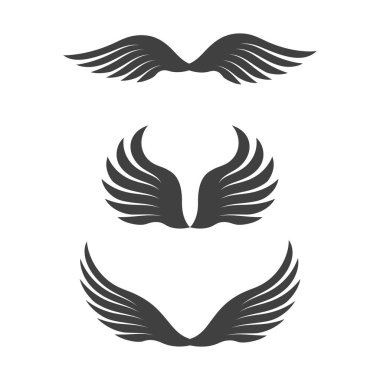 Falcon kanat simgesi vektör illüstrasyon tasarımı
